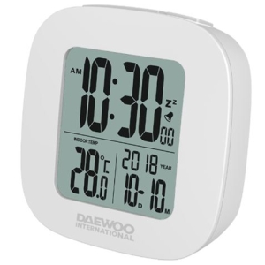 RELOJ DESPERTADOR DIGITAL BLANCO DAEWOO