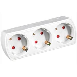ADAPTADOR 3 TOMAS SCHUKO FRONTAL