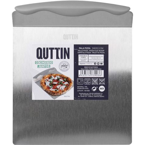 PALA PARA PIZZAS ACERO INOX 24X20CM QUTTIN - Imagen 2