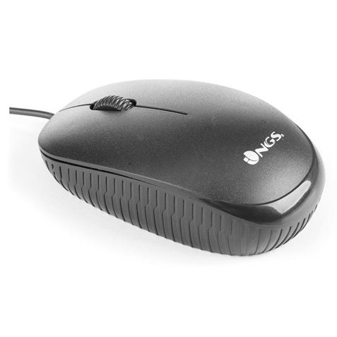 RATON CON CABLE FLAME OPTICO USB NEGRO NGS - Imagen 3