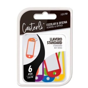 PACK 6 LLAVEROS ETIQUETA DE COLORES