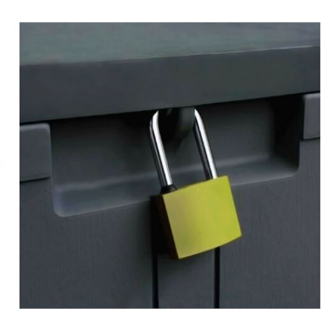 BAUL RESINA GRIS 270LITROS 117X45.5X57CM - Imagen 5
