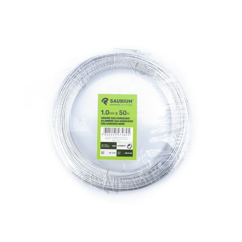 ALAMBRE GALVANIZADO 1mmX50Mtrs SAURIUM - Imagen 2