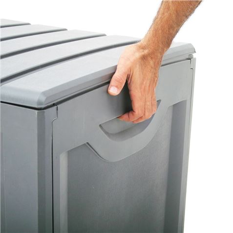 BAUL RESINA GRIS 340LITROS 57X118X53CM - Imagen 5