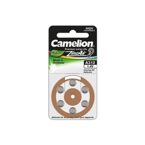 BOTON AUDIFONO A312/MARRON 0% MERCURIO (6 PCS) CAMELION