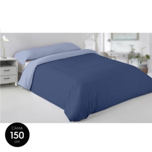 COLCHA NORDICA 240X220CM 50% ALGODON AZUL LISA HBS