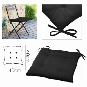COJIN TELA NEGRO PARA SILLA
