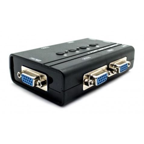 CONMUTADOR KVM4 USB/VGA SWITCH 4 PUERTOS + CABLES BIWOND