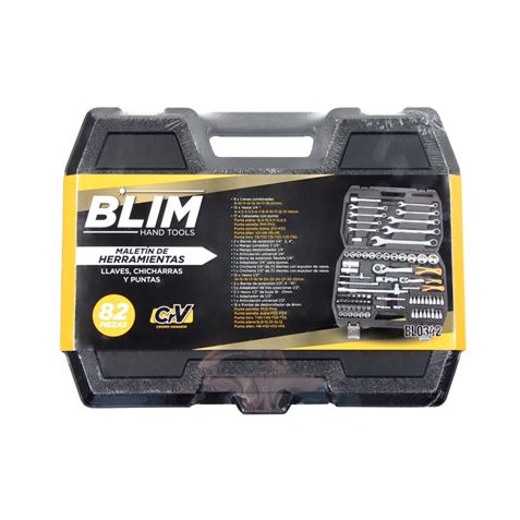MALETIN HERRAMIENTAS C.V. 82 PCS 1/2 Y 1/4" BLIM - Imagen 2
