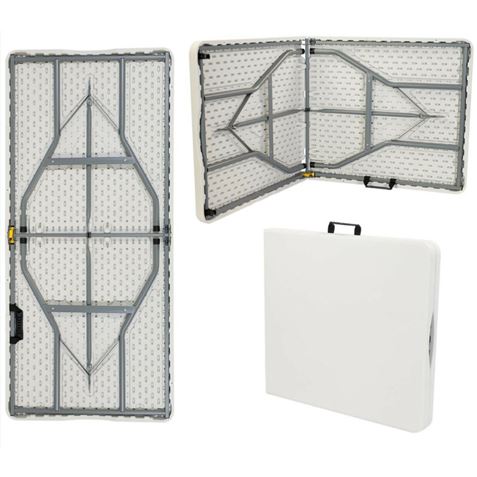 MESA JARDIN PLEGABLE RECTANGULAR BLANCA 1.5MTRS - Imagen 3