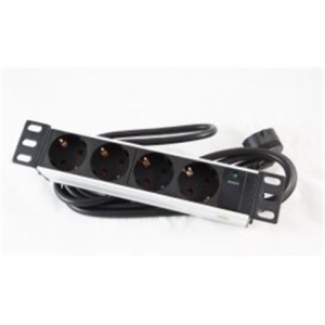REGLETA PDU RACK 10" 4 TOMAS ALUMINIO