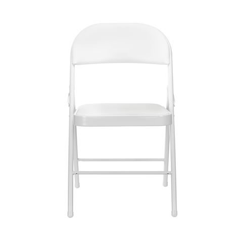 SILLA PLEGABLE ACOLCHADA BLANCA - Imagen 2