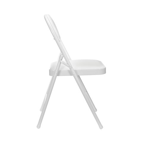 SILLA PLEGABLE ACOLCHADA BLANCA - Imagen 3