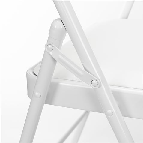SILLA PLEGABLE ACOLCHADA BLANCA - Imagen 4