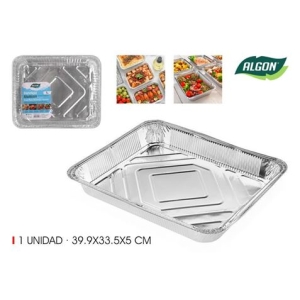 BANDEJA ALUMINIO RECTANGULAR DESECHABLE ALGON