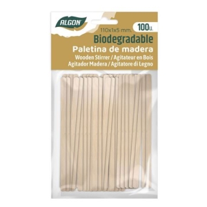 SET 100 PALETINAS DE MADERA 110X5MM ALGON