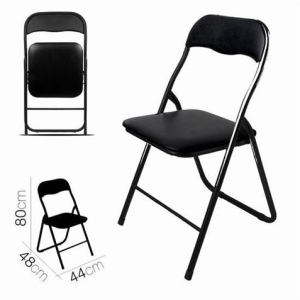SILLA PLEGABLE NEGRA ACOLCHADA URBAN LIVING