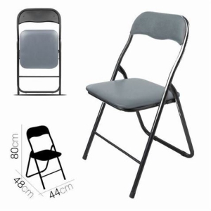 SILLA PLEGABLE ANTRACITA ACOLCHADA URBAN LIVING