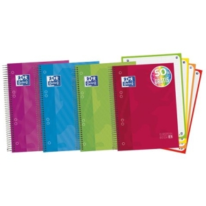 CUADERNO CON ESPIRAL A5 120 HOJAS TAPA EXTRADURA ACABADO BRILLANTE OXFORD