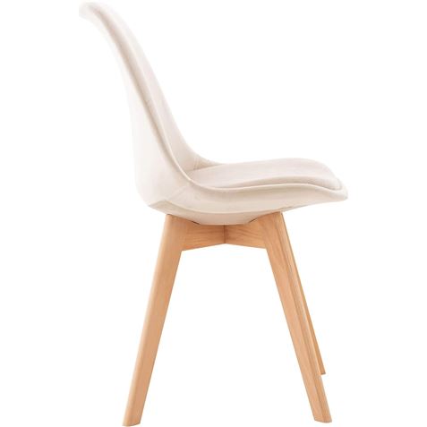 PACK 2 SILLAS DESIGN D400 TELA BEIGE MUVIP - Imagen 2