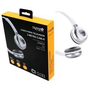 AURICULAR ESPECIAL PARA TELEVISIÓN CON CABLE DE 5 METROS PLATA DIGIVOLT