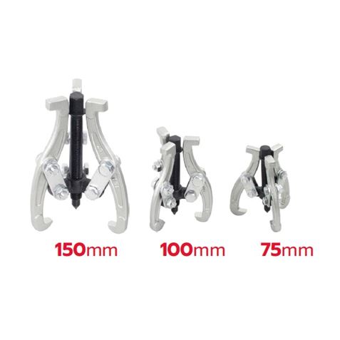 JUEGO 3PCS SACA RODAMIENTOS 3 PUNTOS 75mm, 100mm, 150mm MADER