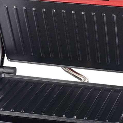 SANDWICHERA INOX GRILL 750W ROJA MUVIP - Imagen 3