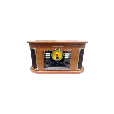 TOCADISCOS DE MADERA RETRO | CD | FM | BT | CASSETTE | PXRC52CDWD SUNSTECH - Imagen 2