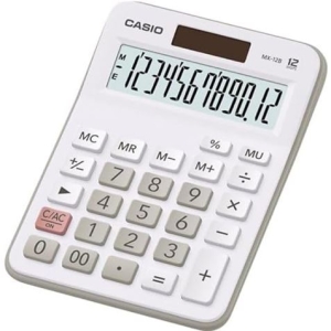 CALCULADORA ESCRITORIO PEQUEÑA 12 DIGITOS BLANCA MX-12B CASIO