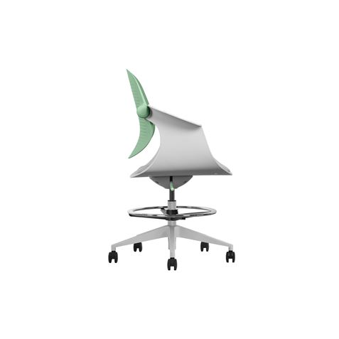 SILLA / TABURETE DE OFICINA TOP WORK VERDE CROMAD - Imagen 5