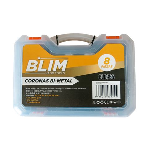 JUEGO 8 PCS CORONAS BI-METAL BLIM - Imagen 2