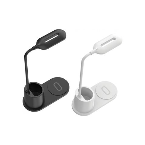 LAMPARA FLEXO CON CARGADOR INALAMBRICO 10W NEGRO REBELTEC - Imagen 2