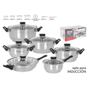BATERIA DE COCINA 6 PIEZAS INDUCCION GENOVA QUTTIN