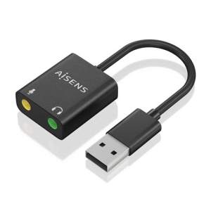 CONVERSOR USB A A JACK MICROFONO+AURICULAR AISENS