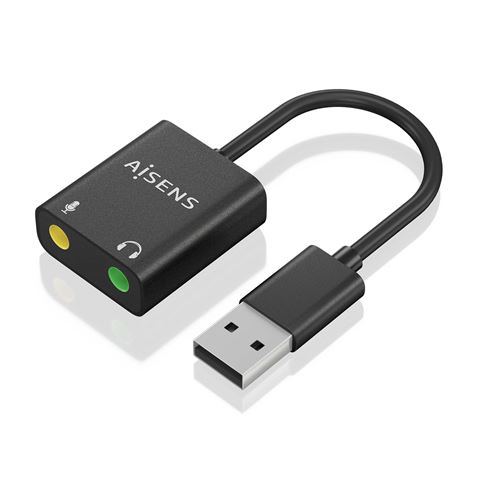 CONVERSOR USB A A JACK MICROFONO+AURICULAR AISENS