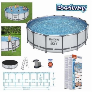 PISCINA CIRCULAR + BOMBA Y FILTRO 488X122CM BESTWAY