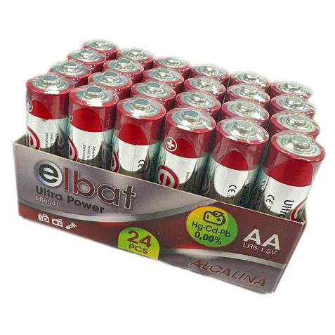 PACK 24 PCS PILAS ALCALINAS LR6/AA ELBAT - Imagen 2