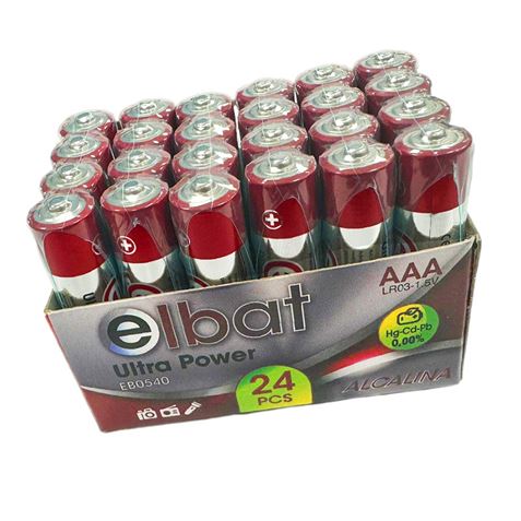 PACK 24 PCS PILAS ALCALINAS LR03/AAA ELBAT - Imagen 2