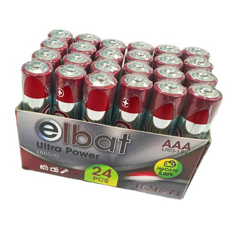 PACK 24 PCS PILAS ALCALINAS LR03/AAA ELBAT - Imagen 3