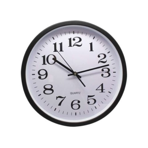 RELOJ OFICINA 35CM ALUMINIO NEGRO BISMARK