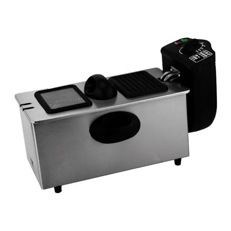 FREIDORA 3 LITROS INOXIDABLE 2000W DESMONTABLE MUVIP - Imagen 2
