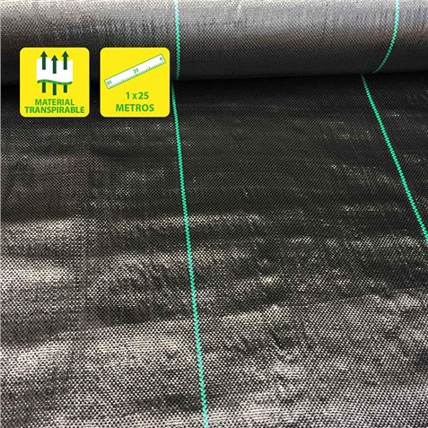 MALLA ANTIHIERBAS NEGRA 100GR 1X25M SUNGARDEN - Imagen 2