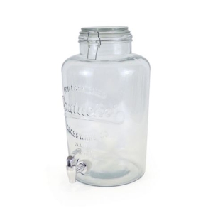 TARRO VIDRIO DISPENSADOR CON GRIFO 8 LITROS LA MEDITERRANEA