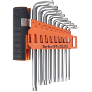 JUEGO LLAVES TORX CON ORIFICIO 9 PCS Y ADAPTADOR MADER