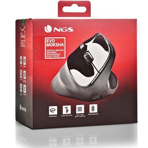 RATON VERTICAL | ERGONOMICO | INALAMBRICO | BATERIA | EVO MOKSAH NGS - Imagen 2