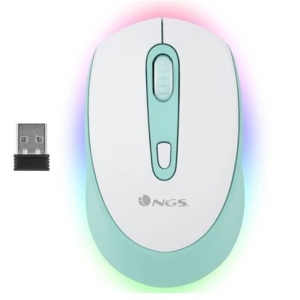 RATON INALAMBRICO BLUETOOTH RECARGABLE 2400 DPI VERDE MENTA NGS