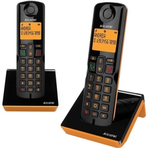 TELÉFONO INALÁMBRICO DUO S280 NEGRO / NARANJA ALCATEL