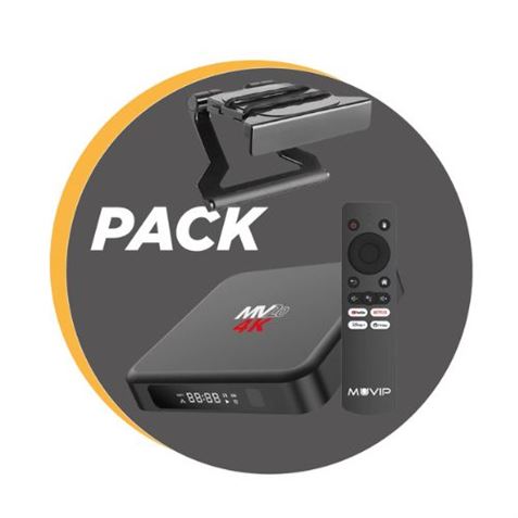 PACK MINI PC MV20 4K 5G | A. 12 | QUAD CORE | 4GB | 32GB | + SOPORTE MUVIP