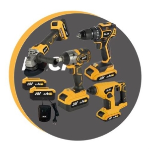 PACK 20V TALADRO + LLAVE DE IMPACTO + RADIAL + MARTILLO 2X 4AH BLIM