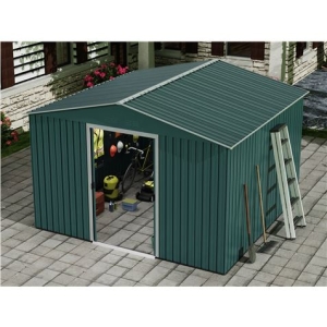 CASETA DE METAL | PUERTAS CORREDERAS 300X304.5X214.5CM (9.14M2) VERDE SUNGA
